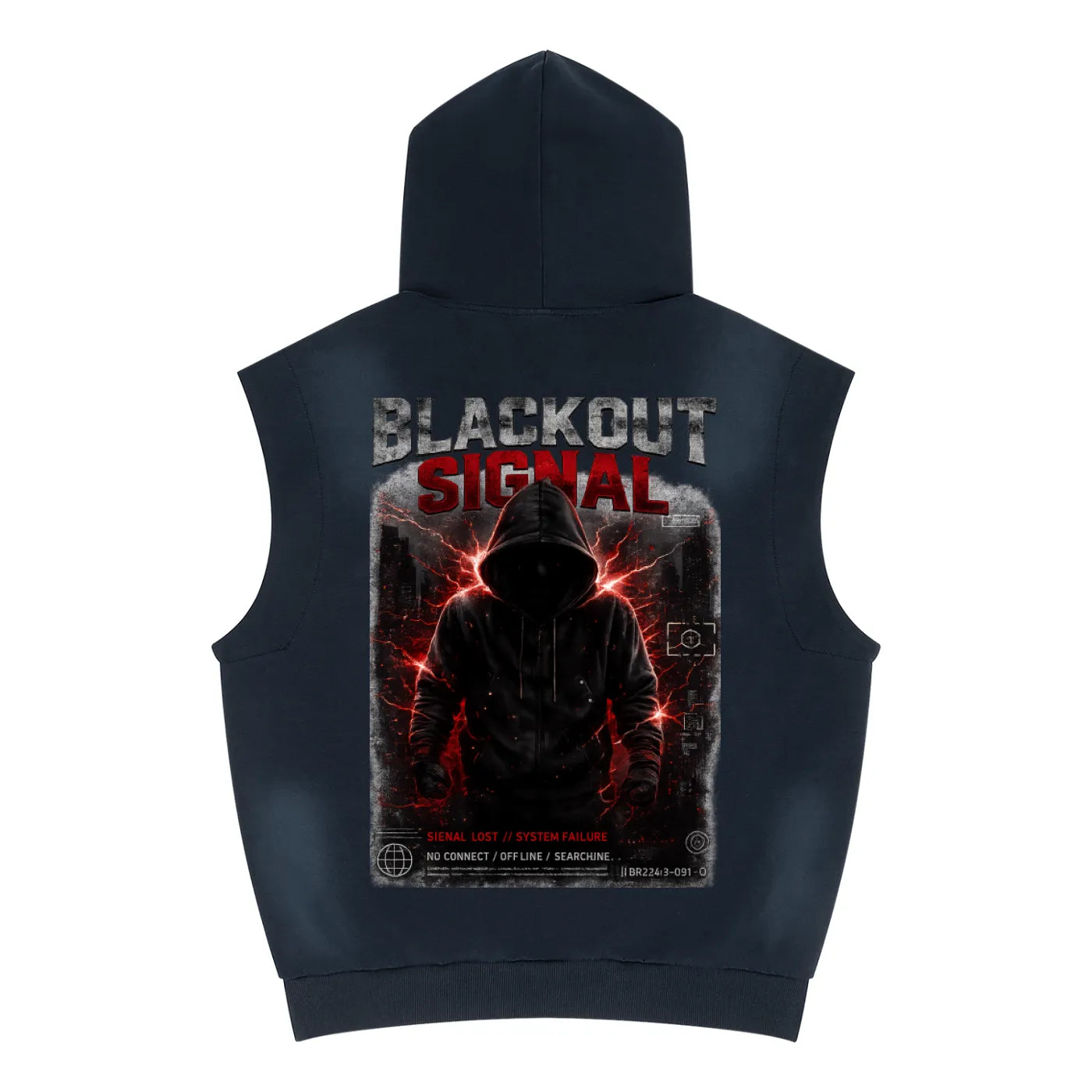 DèɛpEŋD "No Signal" Sleeveless Hoodie