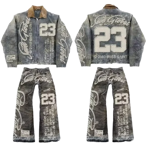 Vintage Jeans Two Piece Set
