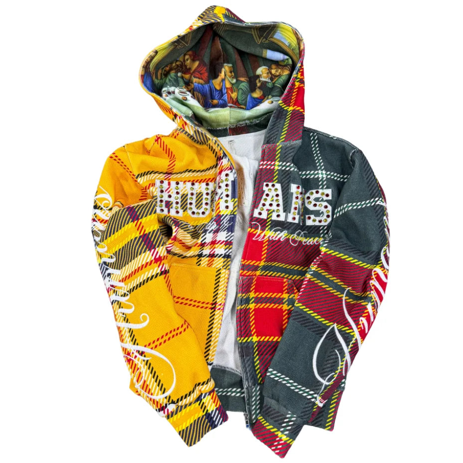 The Last Supper Contrasting Plaid Jacket