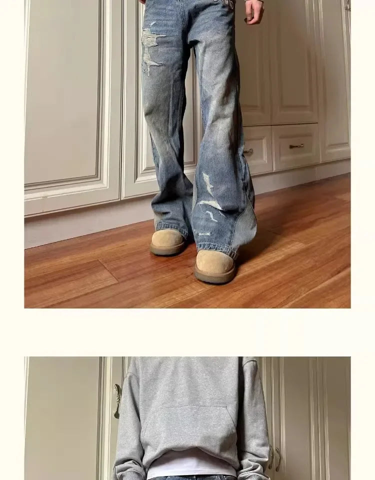 Deconstructed Casual Jeans