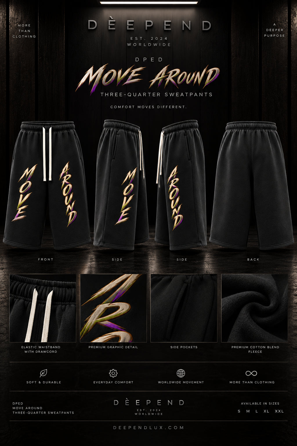 DèɛpEŋD Move Around Three-quarter Shorts