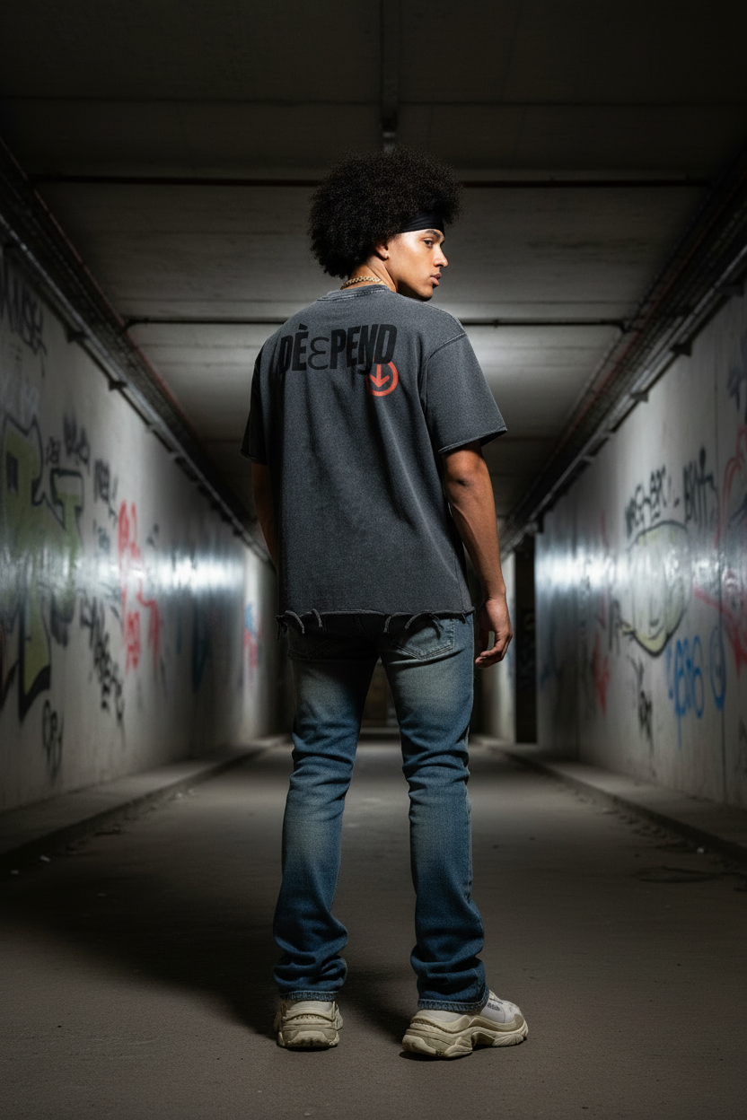 Rosehead Tee – Back View Matched Hair