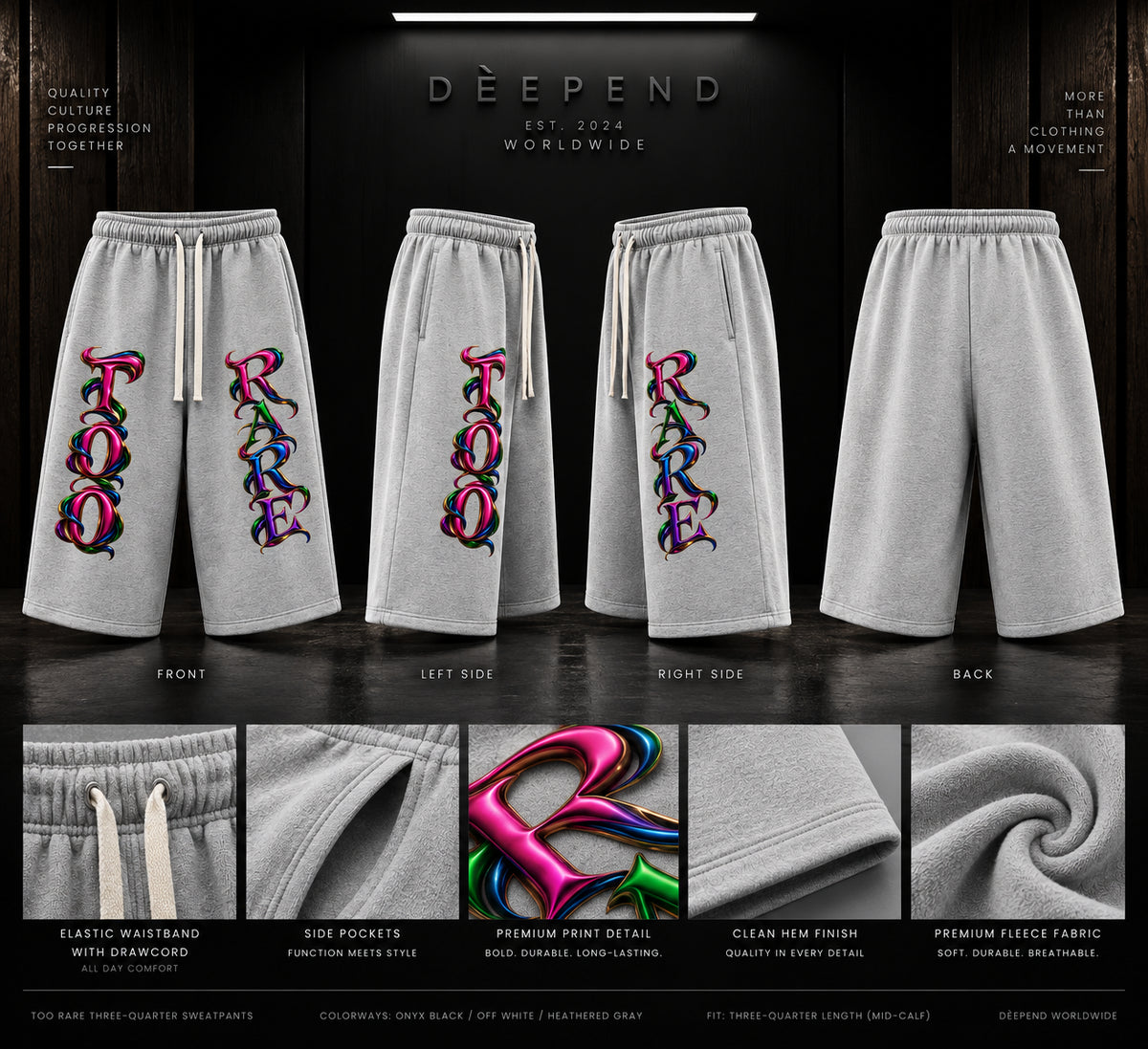 DèɛpEŋD Too Rare Three-quarter Shorts
