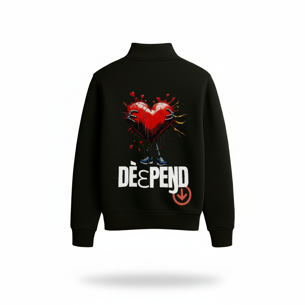 3D Mockup Back — DèɛpEŋD Quarter Zip