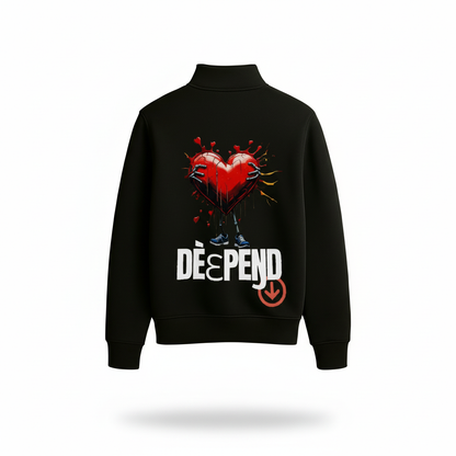 3D Mockup Back — DèɛpEŋD Quarter Zip