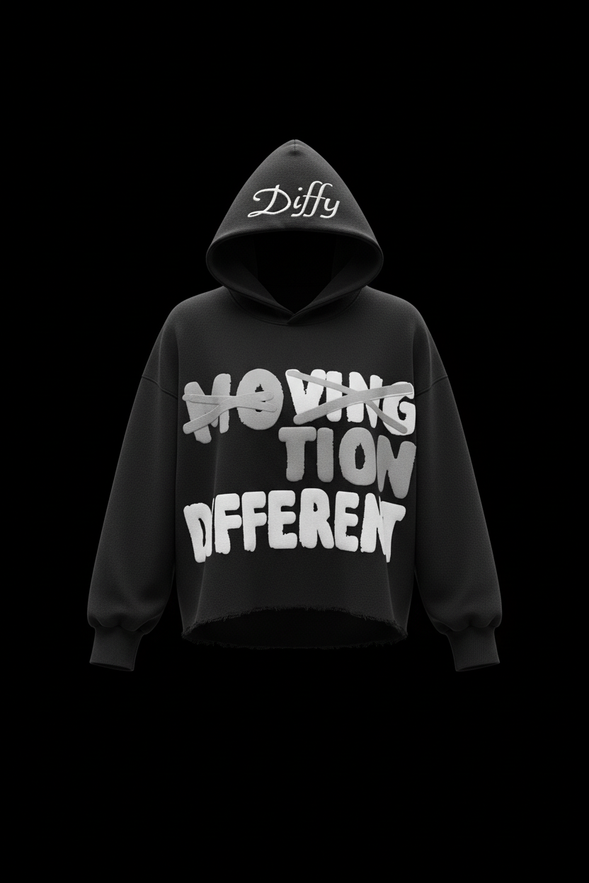 3D Mockup - Black Motion Different Hoodie