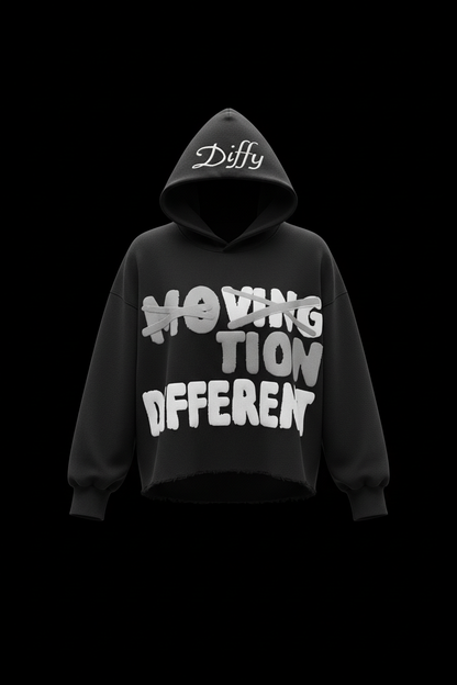 3D Mockup - Black Motion Different Hoodie