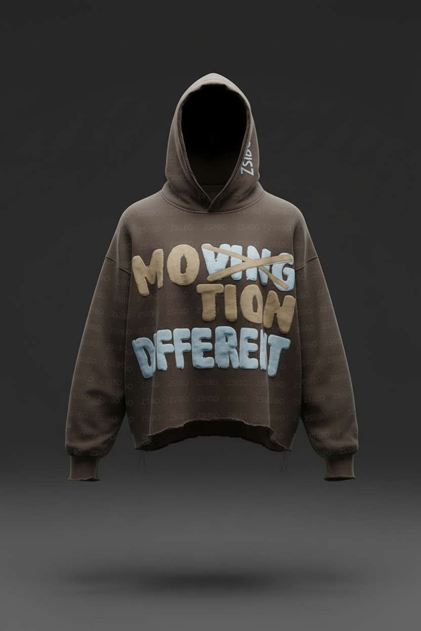 3D Mockup - Dark Brown Motion Different Hoodie