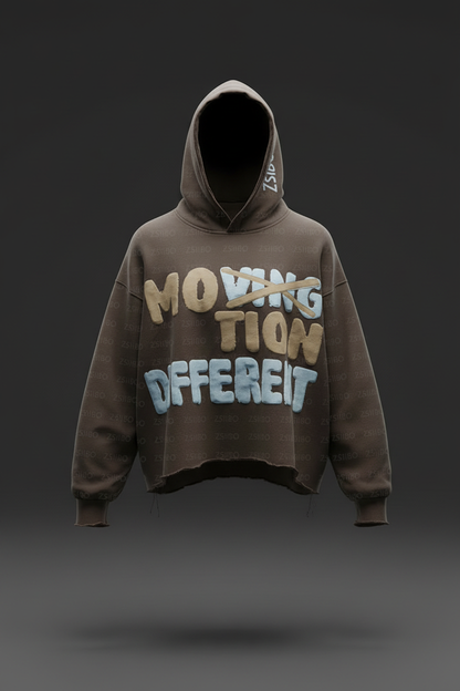 3D Mockup - Dark Brown Motion Different Hoodie