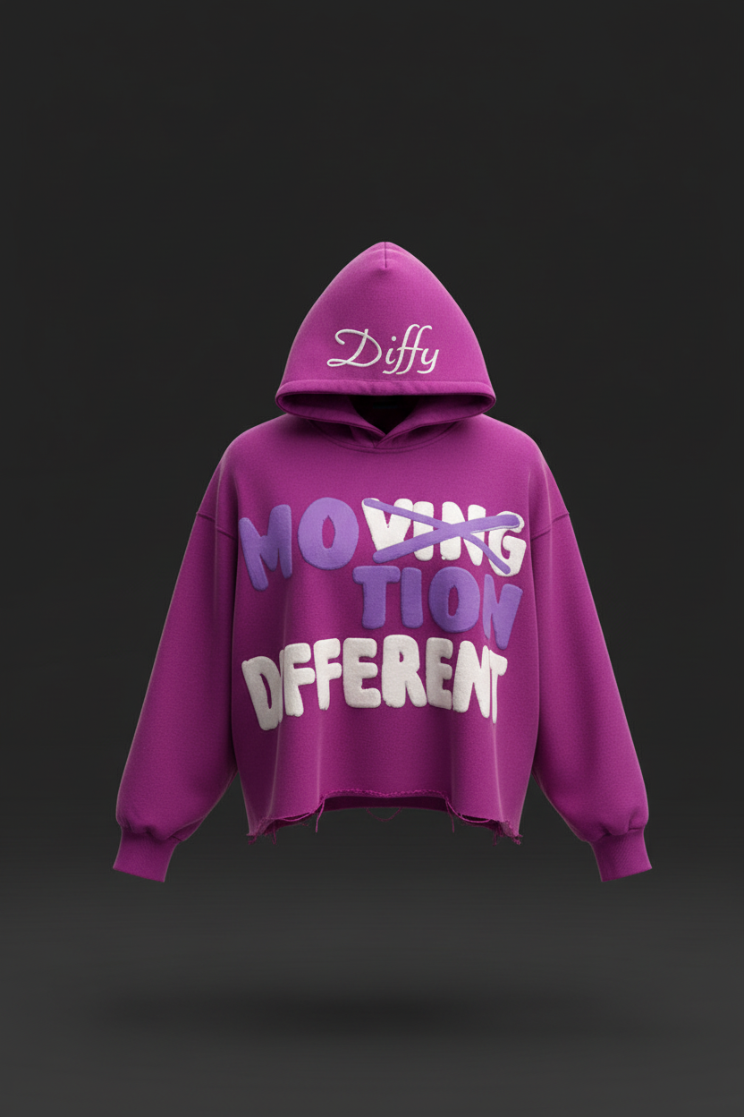 3D Mockup - Motion Different Hoodie Fuchsia