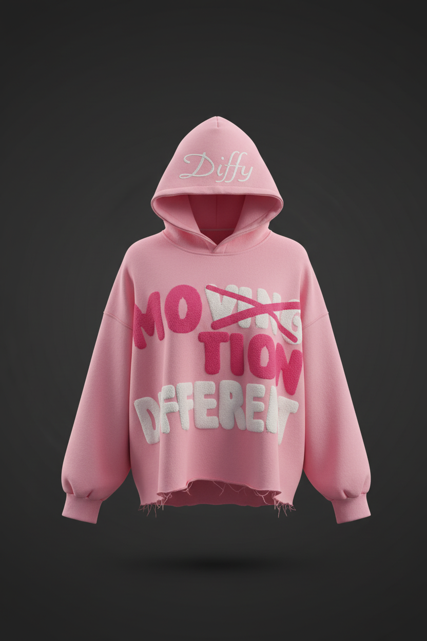 3D Mockup - Pink Motion Different Hoodie