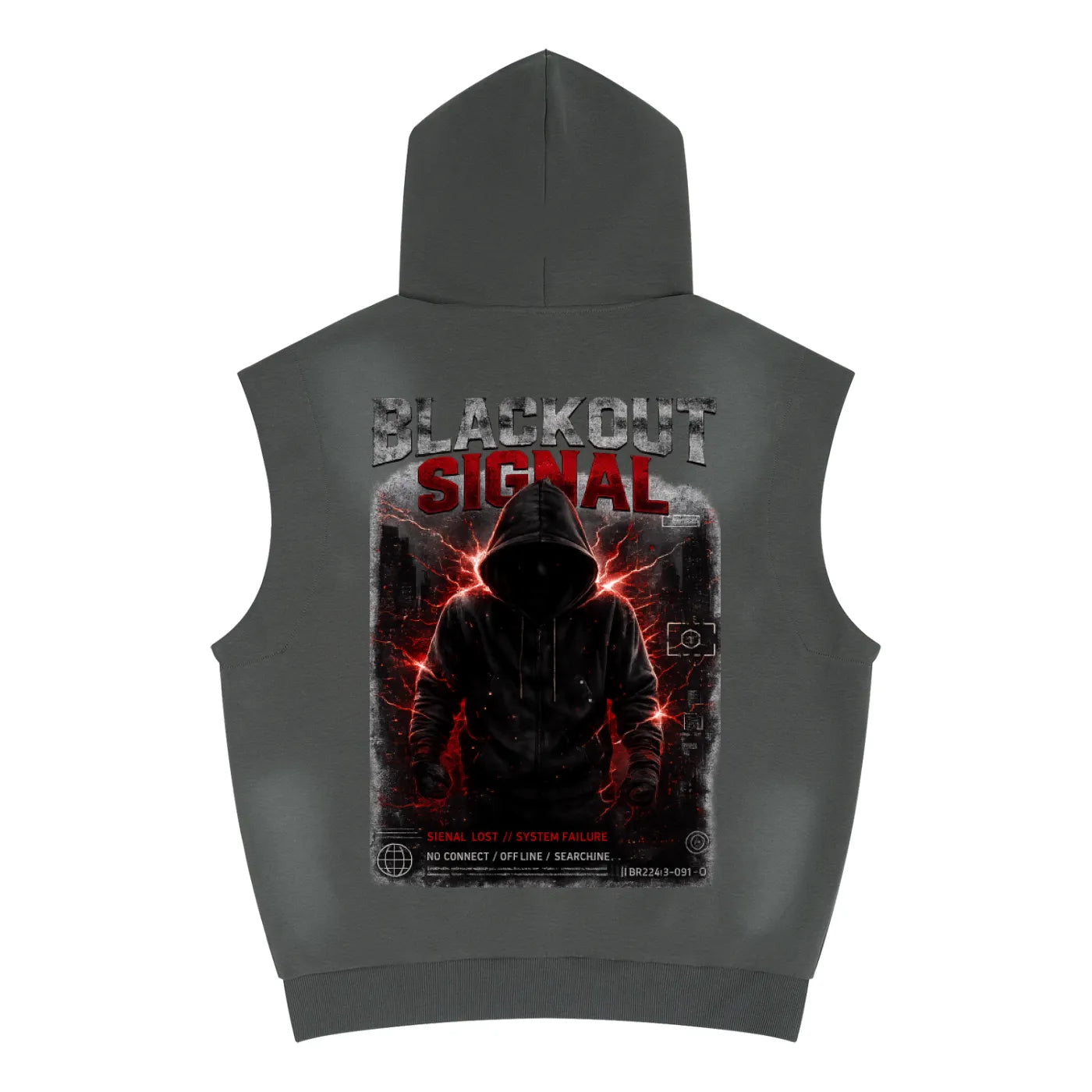 DèɛpEŋD "No Signal" Sleeveless Hoodie