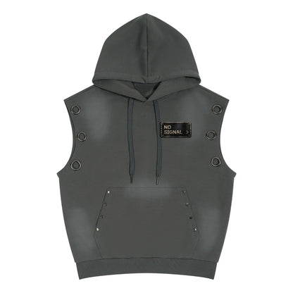 DèɛpEŋD "No Signal" Sleeveless Hoodie — product image 5
