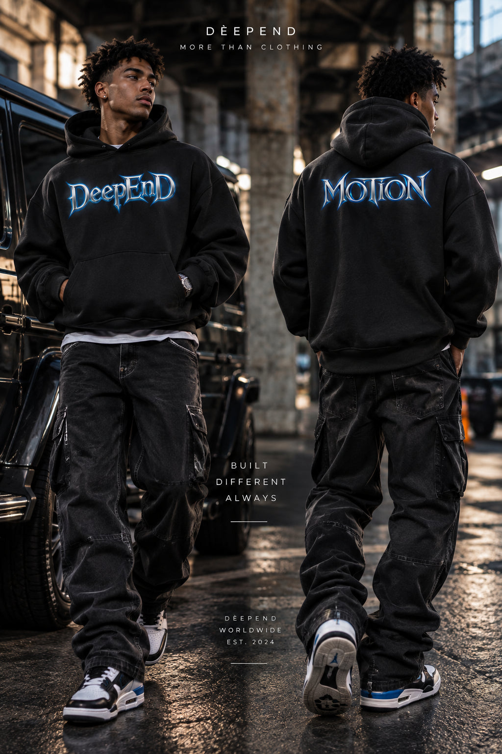 DèɛpEŋD Motion Boxy Oversized Hoodie