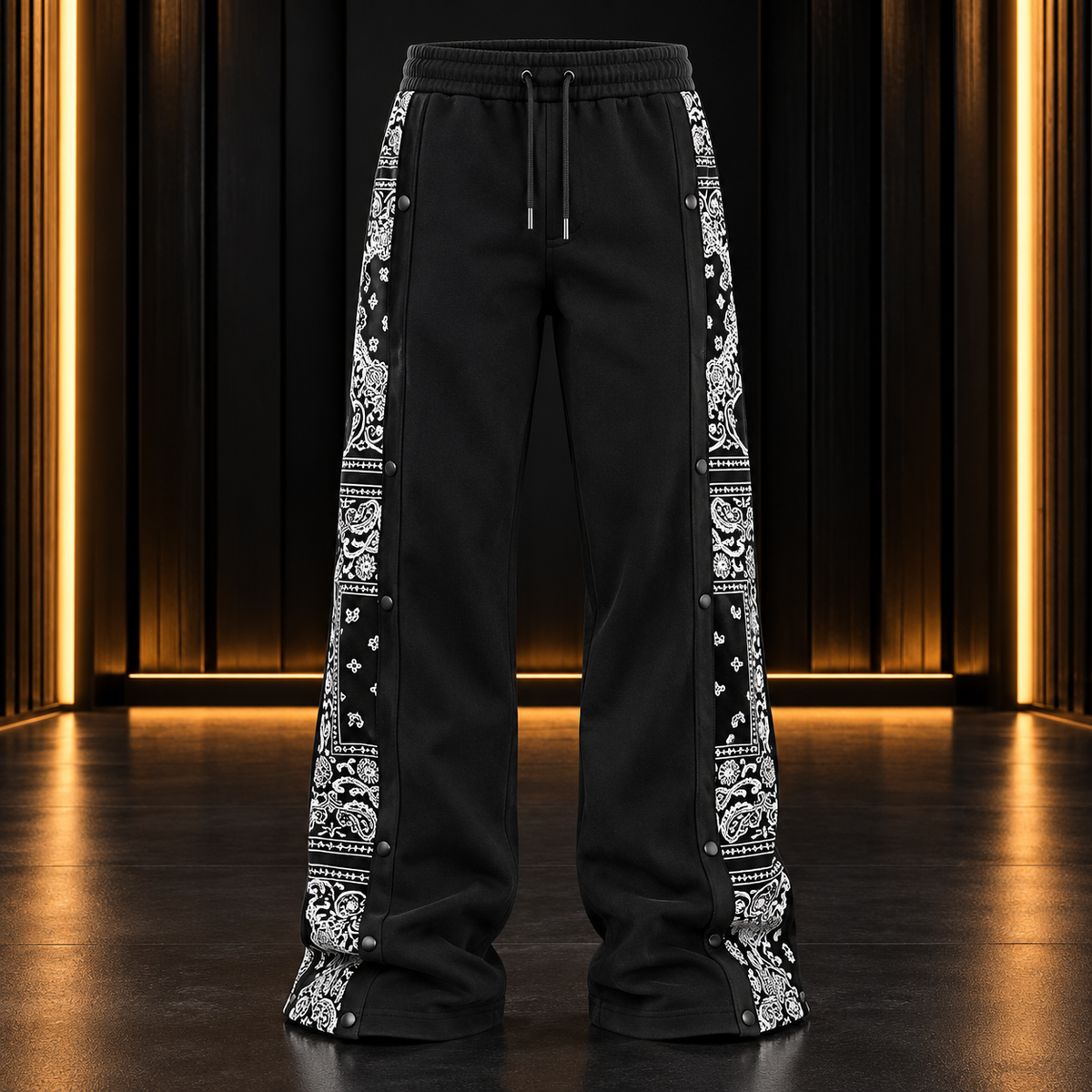 Flared Bandana Fleece Pants