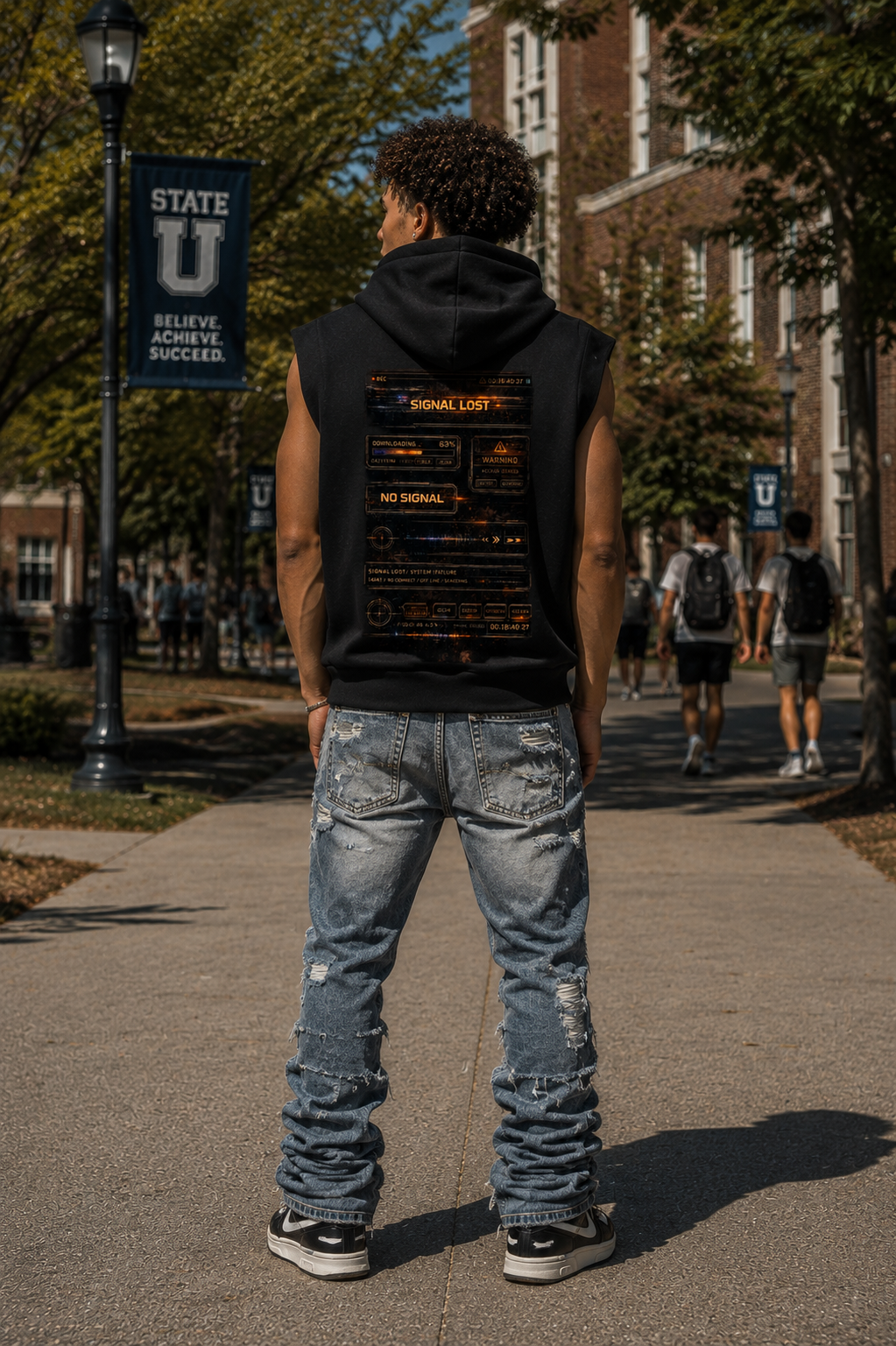 DèɛpEŋD "Blackout" Sleeveless Hoodie