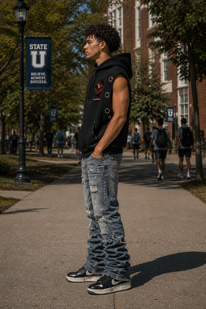 DèɛpEŋD "Blackout" Sleeveless Hoodie — product image 3