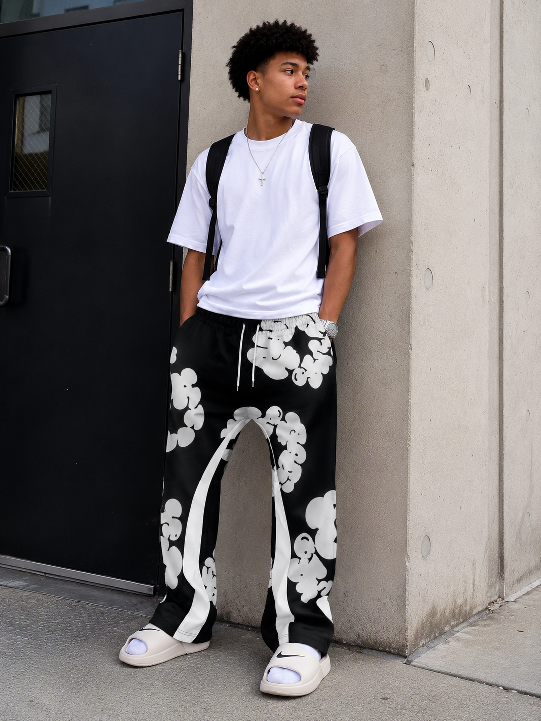 Street Style Corsage Print Joggers