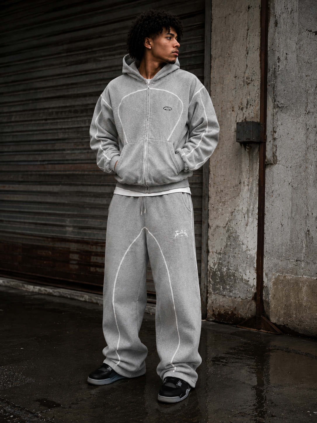 Street Striped Two-Piece Set – Hoodie & Pants