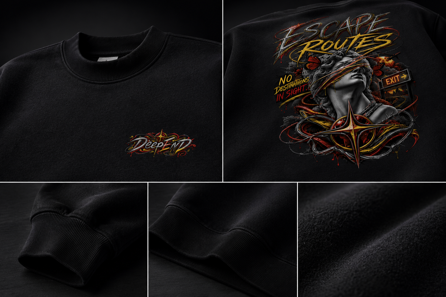 DèɛpEŋD Escape Routes Sweatshirt