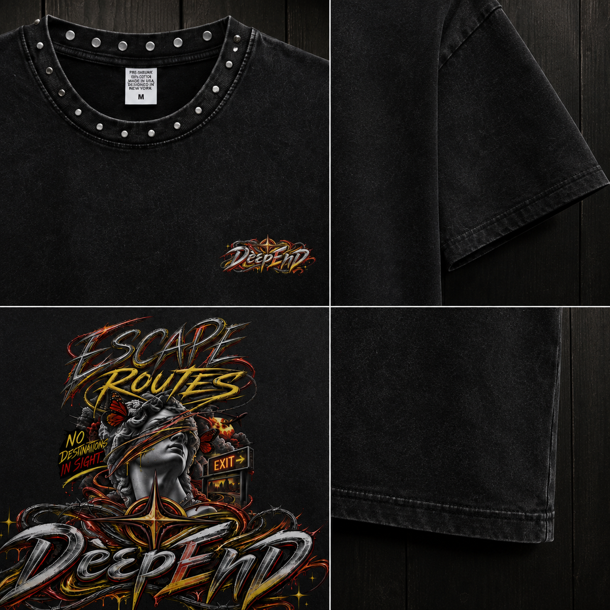DèɛpEŋD Escape Routes Distressed  T-shirt