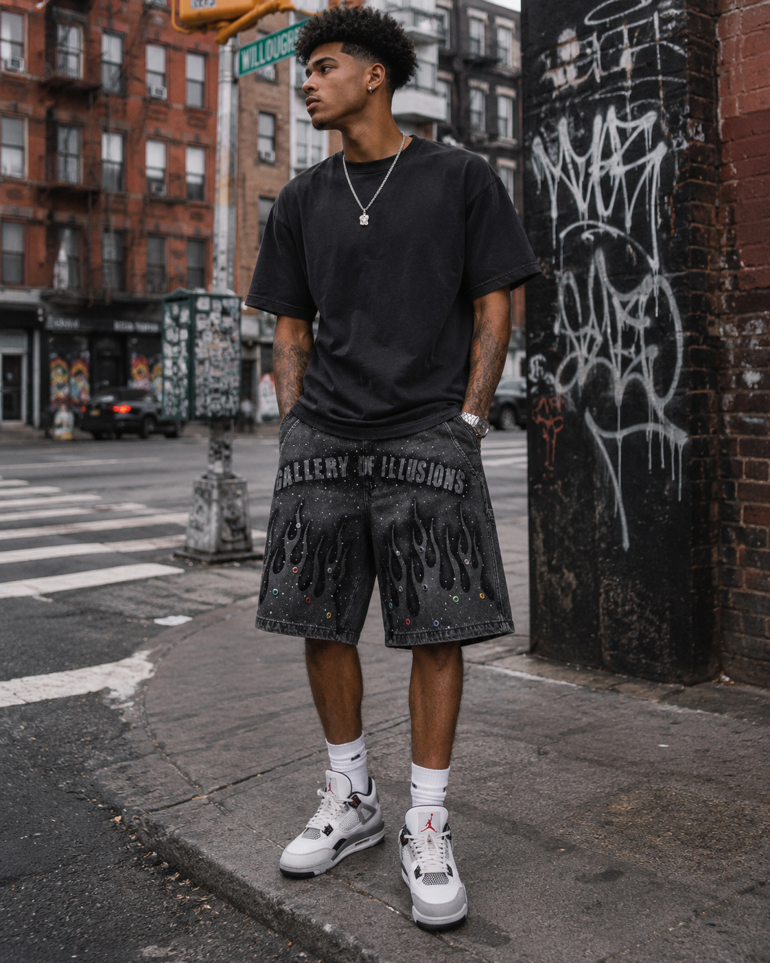 Gothic Retro Streetwear Shorts