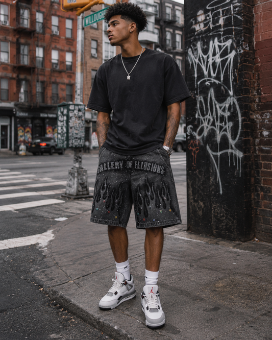 Gothic Retro Streetwear Shorts