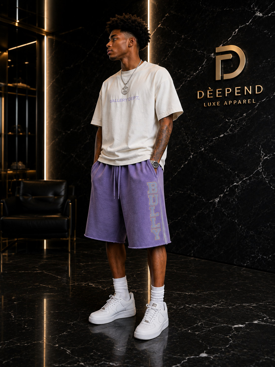 Y2K Retro Purple Sunfade Short