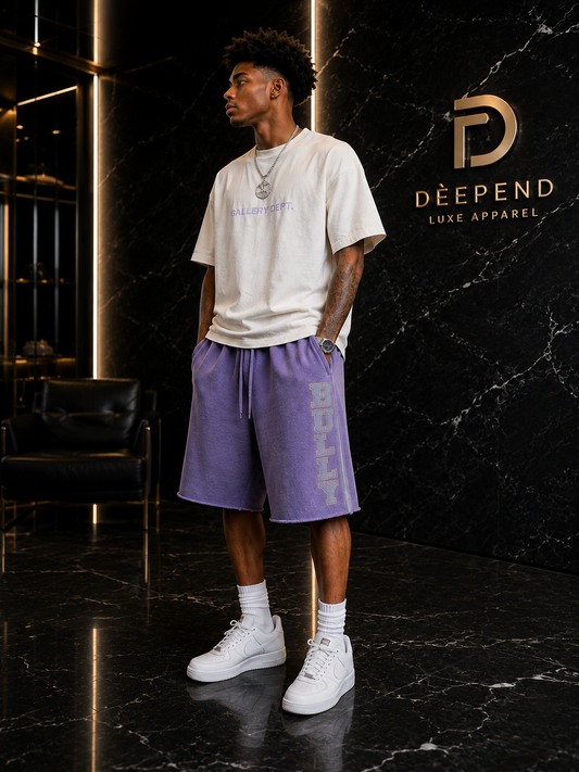 Y2K Retro Purple Sunfade Short