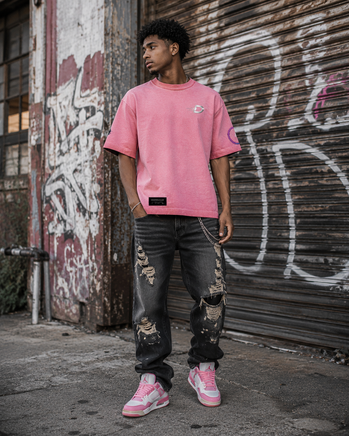 DèɛpEŋD Frequency Raw Edge Tee