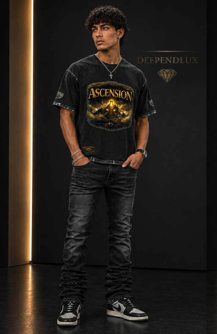 DèɛpEŋD "Ascension" Snow Wash Boxy Fit T-Shirt