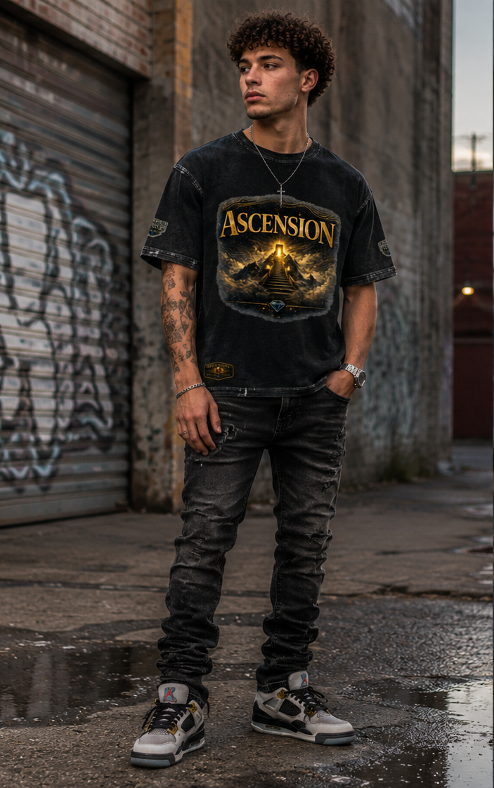 DèɛpEŋD "Ascension" Snow Wash Boxy Fit T-Shirt