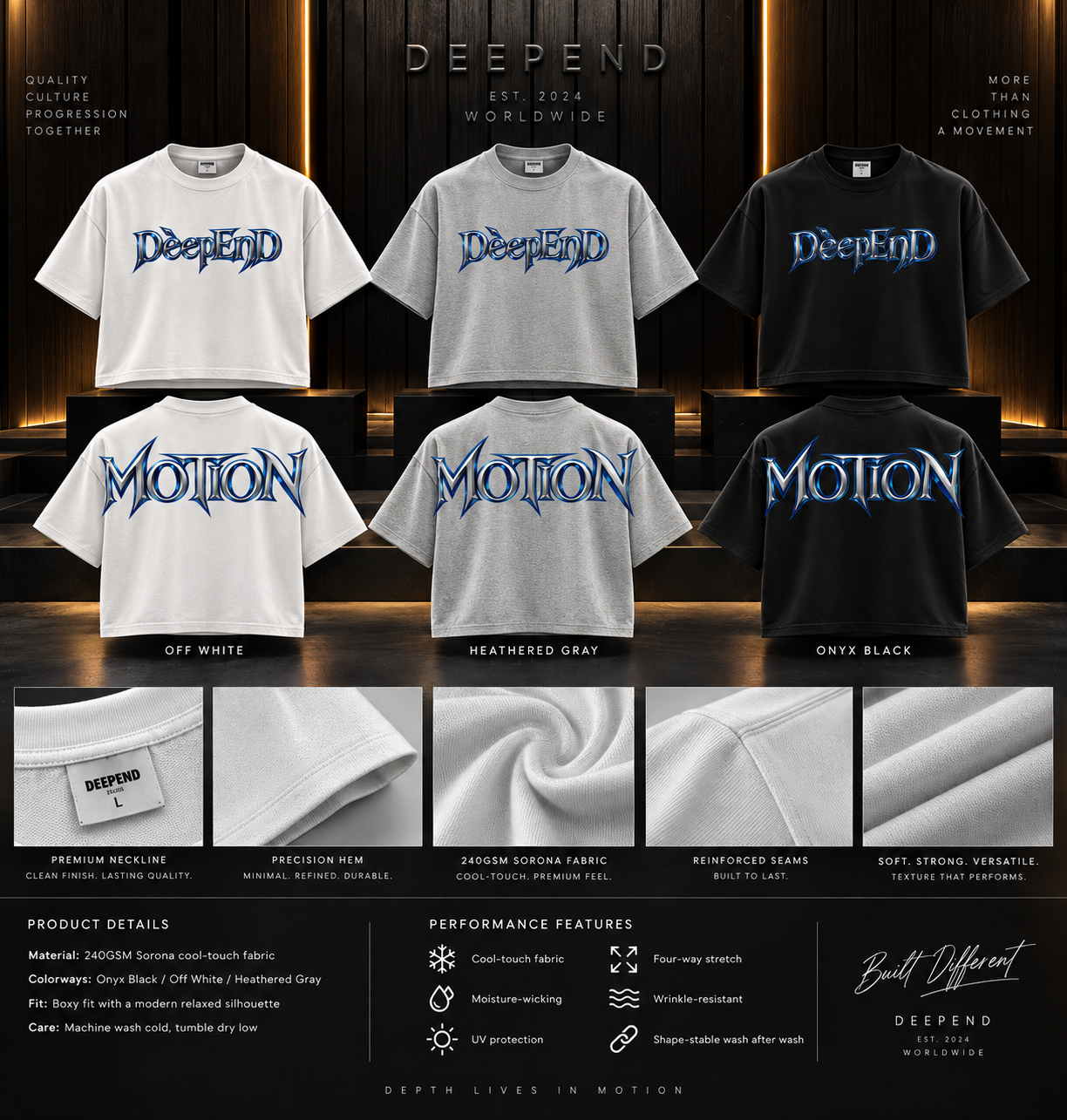 DèɛpEŋD Motion Boxy-Fit  T-shirt
