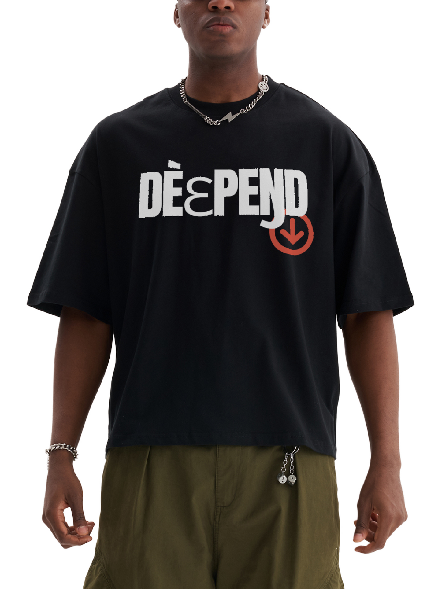 DèɛpEŋD Classic Oversized Cropped Tee