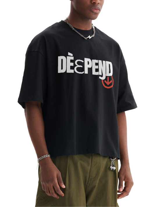 DèɛpEŋD Classic Oversized Cropped Tee
