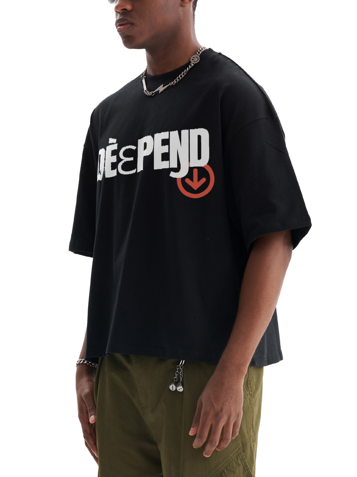 DèɛpEŋD Classic Oversized Cropped Tee