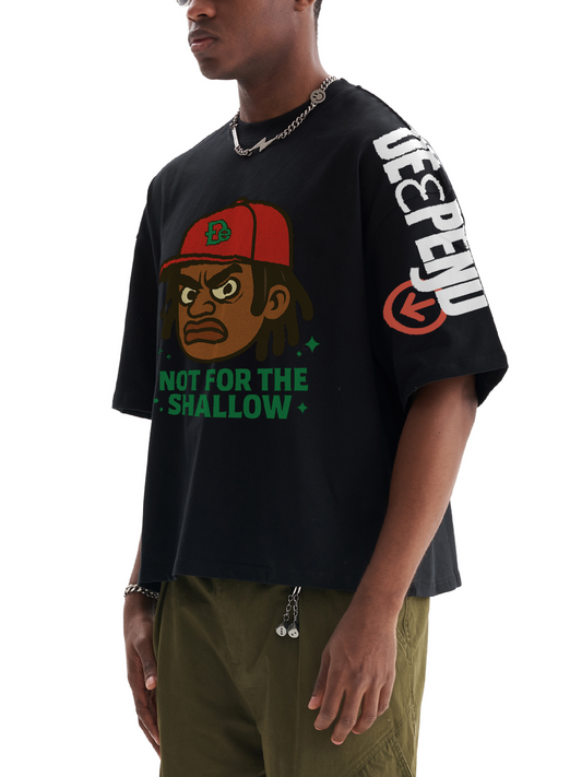 DèɛpEŋD "Not For The Shallow" Oversized Cropped Tee