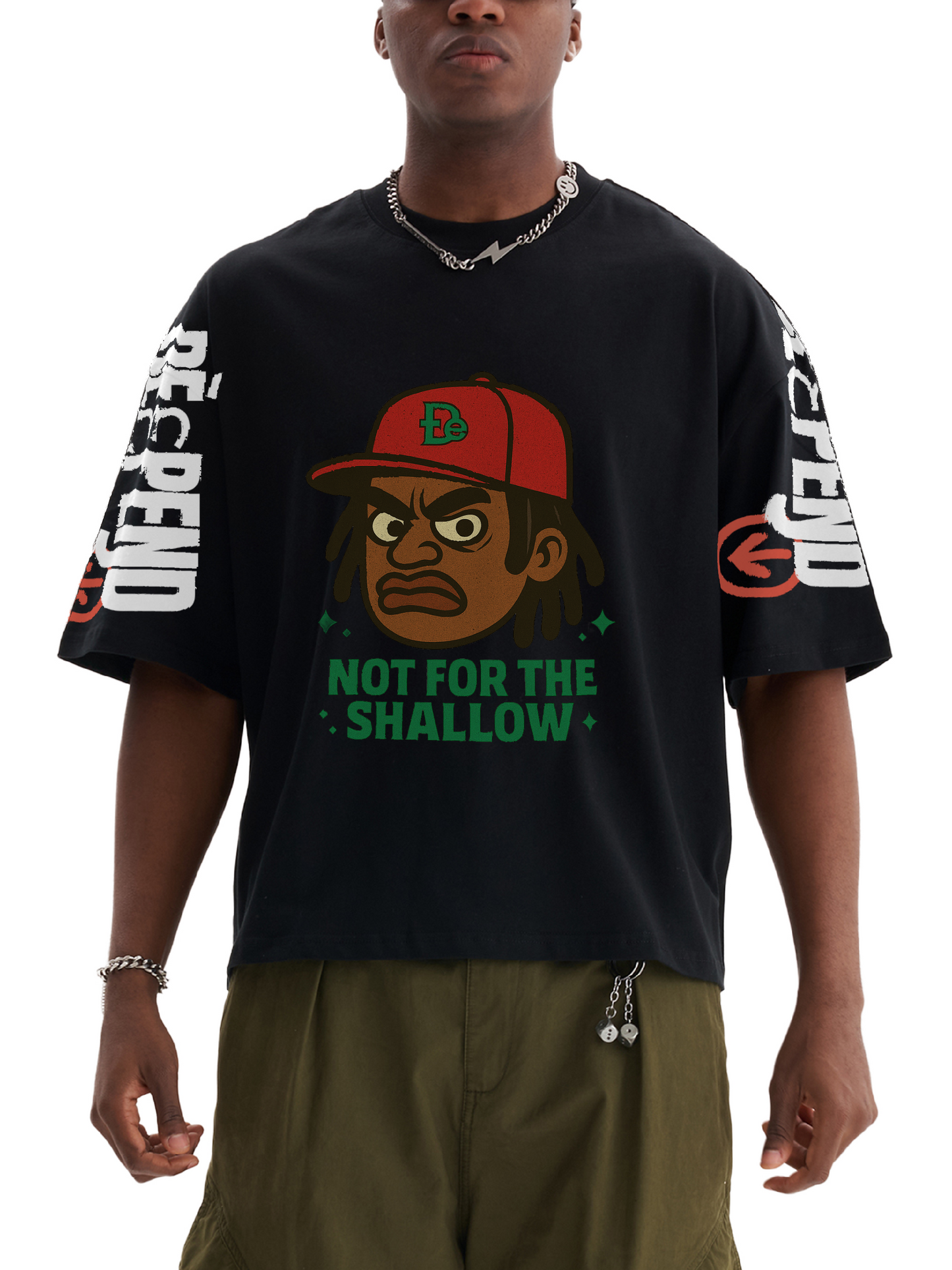 DèɛpEŋD "Not For The Shallow" Oversized Cropped Tee