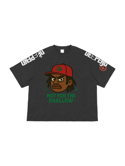 DèɛpEŋD "Not For The Shallow" Oversized Cropped Tee — product image 4