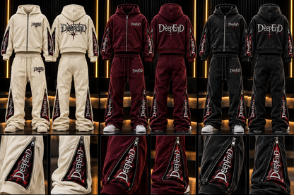 DèɛpEŋD Alter Ego Zip Set with concealed sleeve and leg graphics revealed