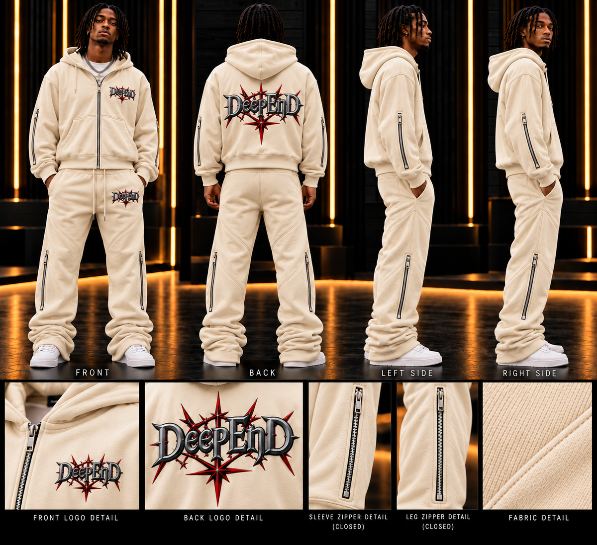 DèɛpEŋD Alter Ego Ghost cream zipped model views