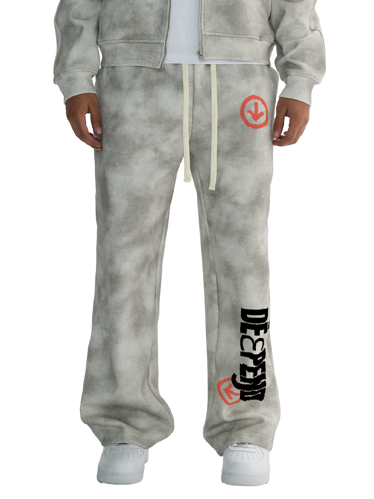 DèɛpEŋD Stacked Jogger & Boxy Zip-Up Fleece Hoodie Set