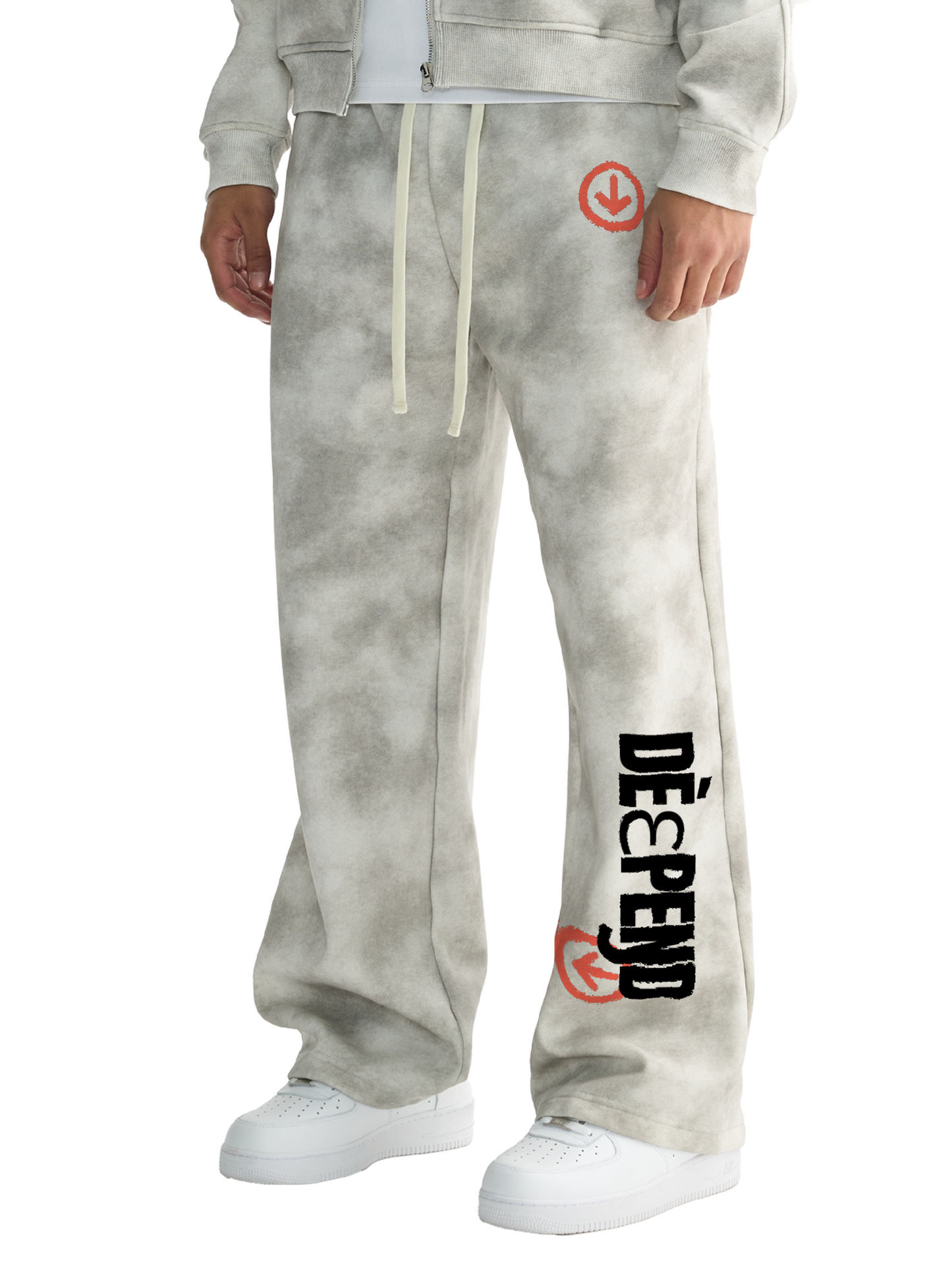 DèɛpEŋD Stacked Jogger & Boxy Zip-Up Fleece Hoodie Set