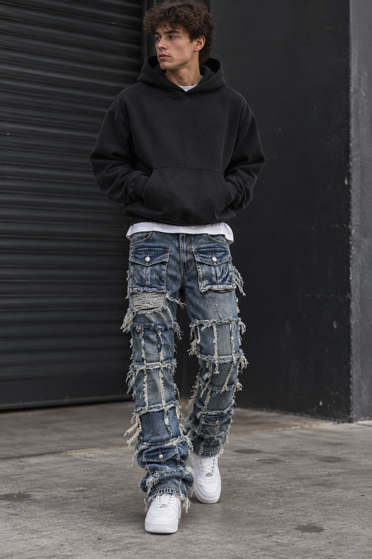 Ripped Flare Styled Jeans
