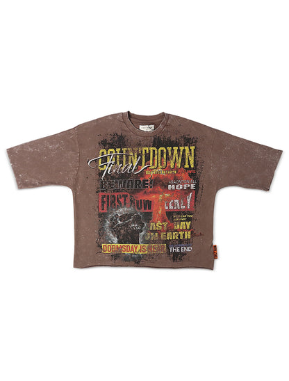 First Row Countdown Cropped Tee - Caffe — product image 2