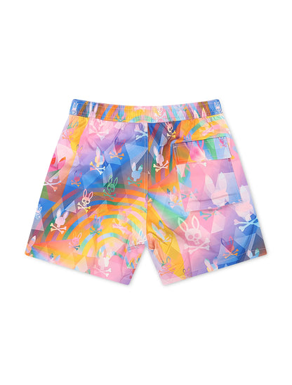 Psycho Bunny Milos Printed Swim Shorts - Ice Blue — product image 4