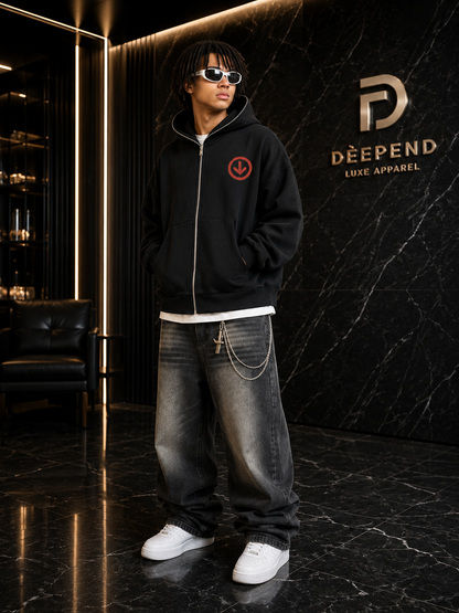 DèɛpEŋD Classic Full Zip Hoodie