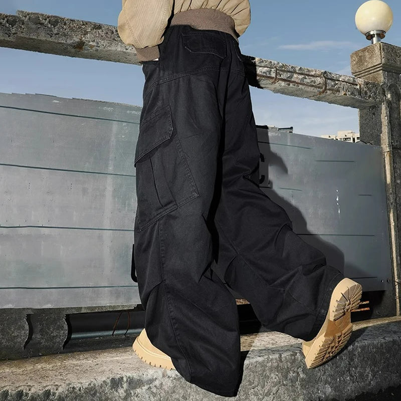 Wide Leg Cargo Pocket Pants