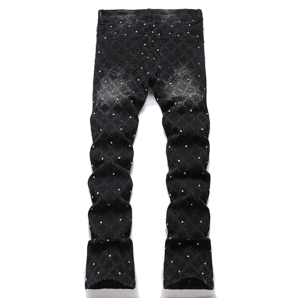 Boot Cut Crystal Designed Jeans