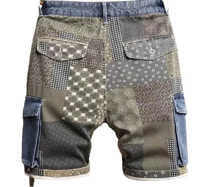 Mixed Design Blocked Quarter Shorts — product image 9